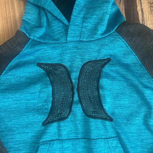 Hurley Kids Teal and Charcoal Hoodie - Picture 2 of 4